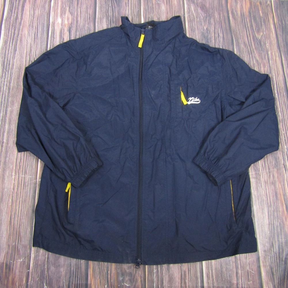 Nike Jacket Mens XL‎ Navy Blue Full Zip Windbreaker Lightweight Running Taiwan
